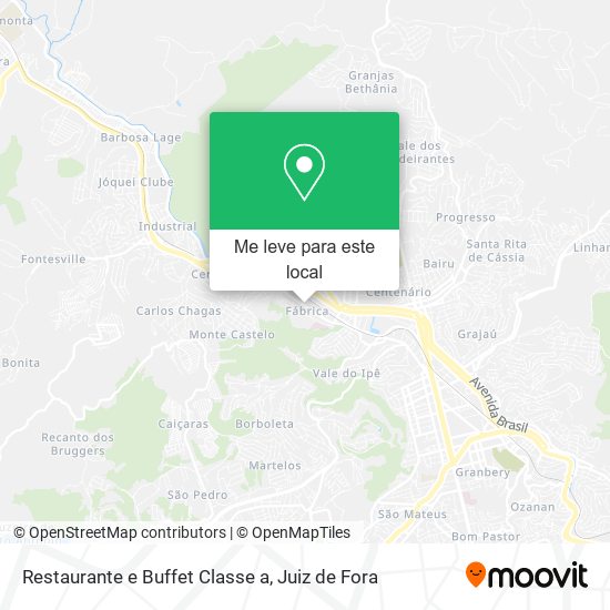 Restaurante e Buffet Classe a mapa