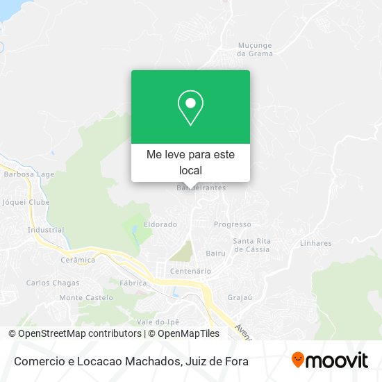 Comercio e Locacao Machados mapa