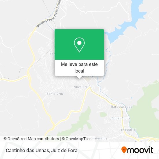 Cantinho das Unhas mapa