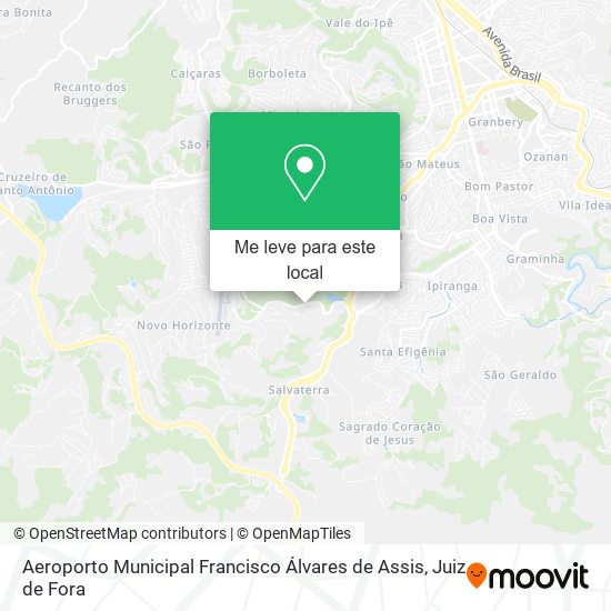 Aeroporto Municipal Francisco Álvares de Assis mapa