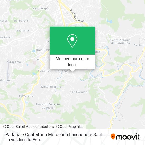 Padaria e Confeitaria Mercearia Lanchonete Santa Luzia mapa
