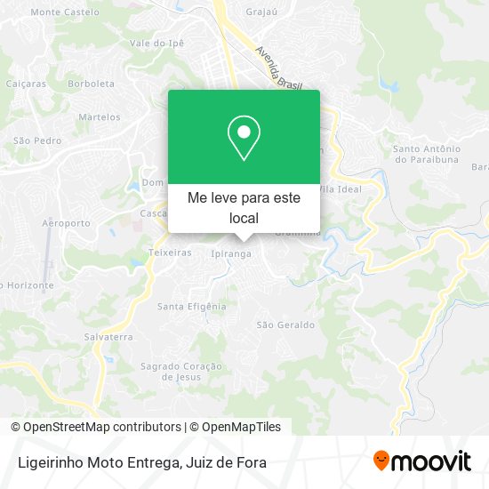 Ligeirinho Moto Entrega mapa