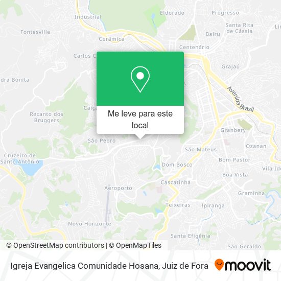 Igreja Evangelica Comunidade Hosana mapa