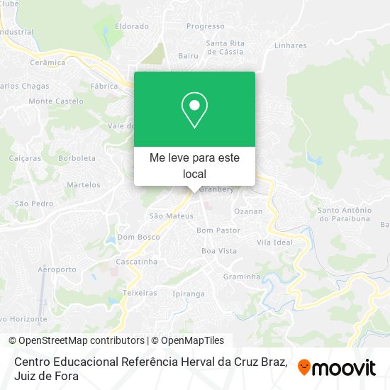 Centro Educacional Referência Herval da Cruz Braz mapa