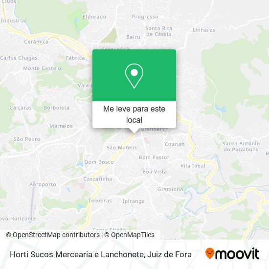 Horti Sucos Mercearia e Lanchonete mapa