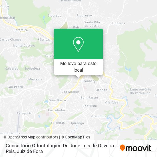 Consultório Odontológico Dr. José Luís de Oliveira Reis mapa