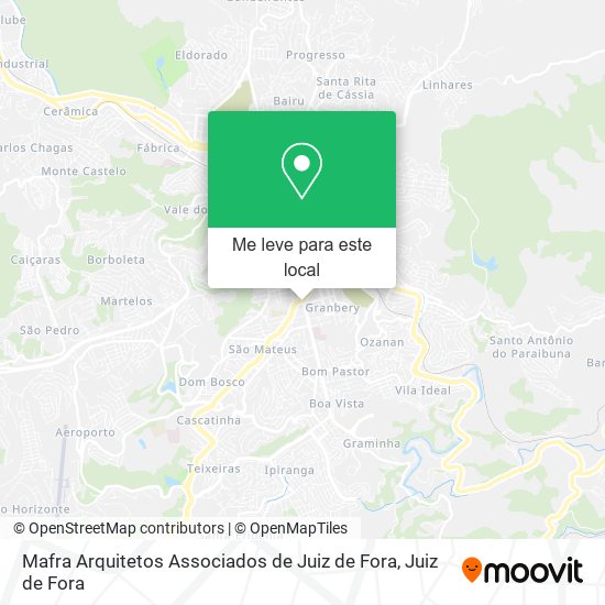 Mafra Arquitetos Associados de Juiz de Fora mapa