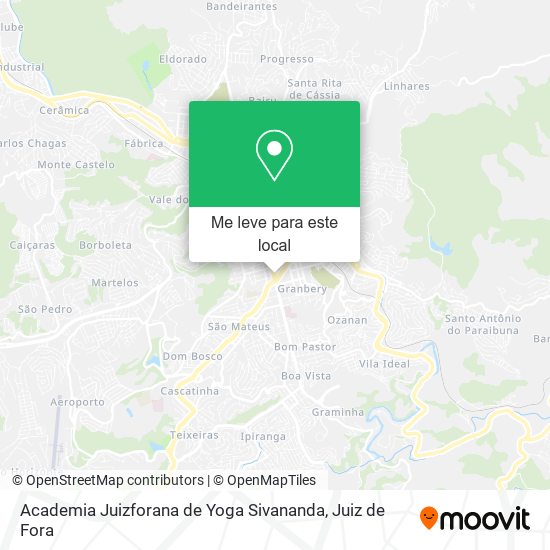 Academia Juizforana de Yoga Sivananda mapa