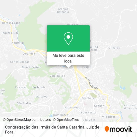 Congregação das Irmãs de Santa Catarina mapa