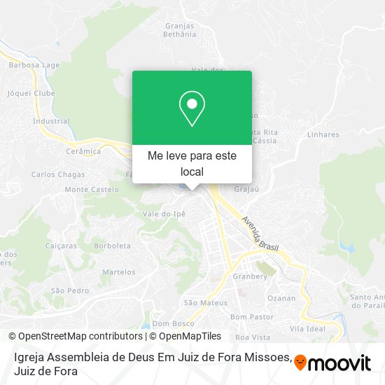 Igreja Assembleia de Deus Em Juiz de Fora Missoes mapa