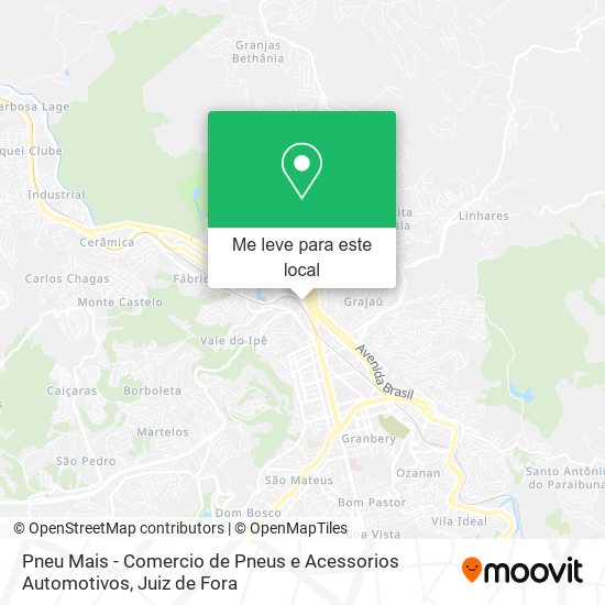 Pneu Mais - Comercio de Pneus e Acessorios Automotivos mapa