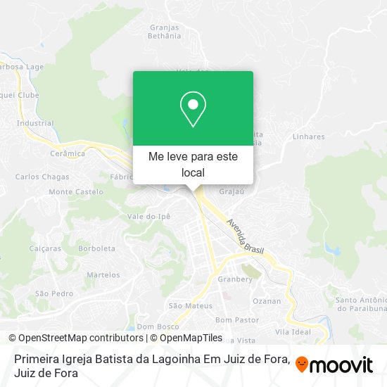 Primeira Igreja Batista da Lagoinha Em Juiz de Fora mapa