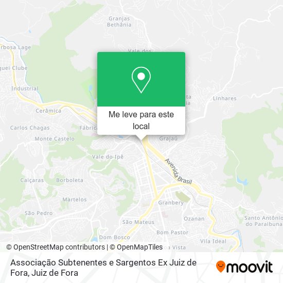 Associação Subtenentes e Sargentos Ex Juiz de Fora mapa