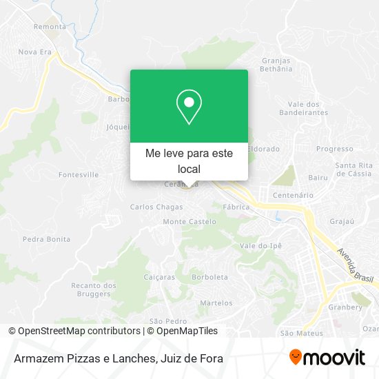 Armazem Pizzas e Lanches mapa