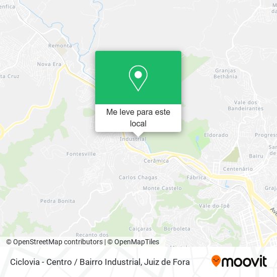 Ciclovia - Centro / Bairro Industrial mapa