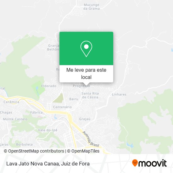 Lava Jato Nova Canaa mapa