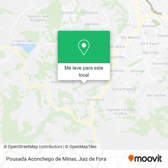 Pousada Aconchego de Minas mapa