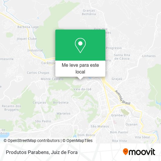 Produtos Parabens mapa