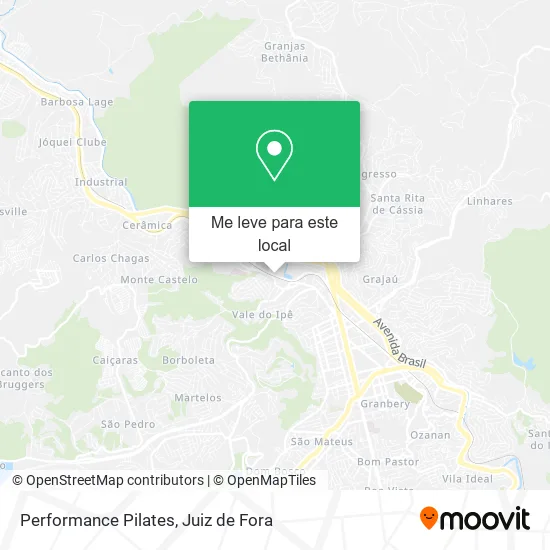 Performance Pilates mapa