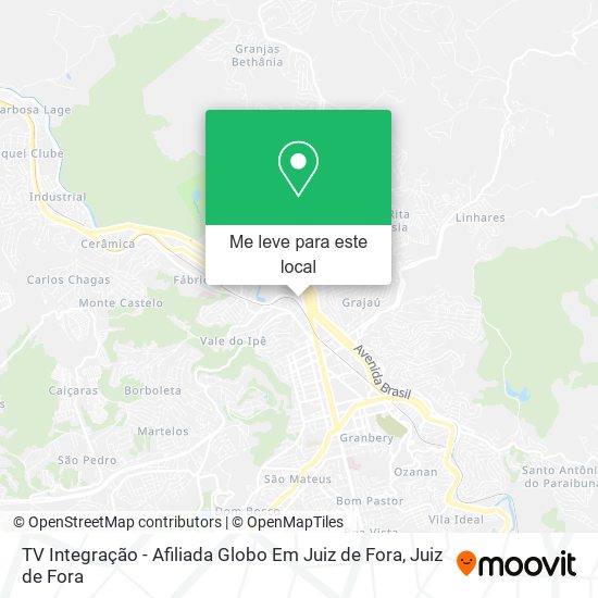 TV Integração - Afiliada Globo Em Juiz de Fora mapa