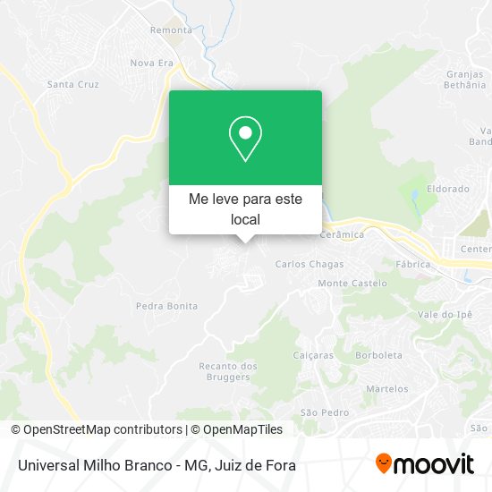 Universal Milho Branco - MG mapa