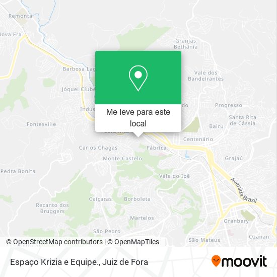 Espaço Krizia e Equipe. mapa