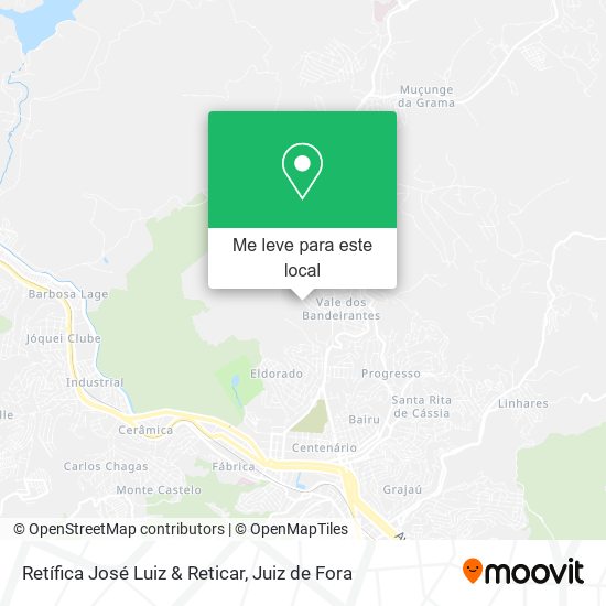 Retífica José Luiz & Reticar mapa