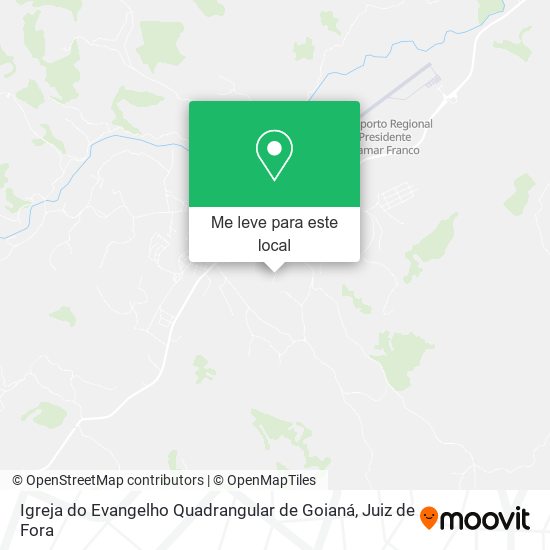 Igreja do Evangelho Quadrangular de Goianá mapa