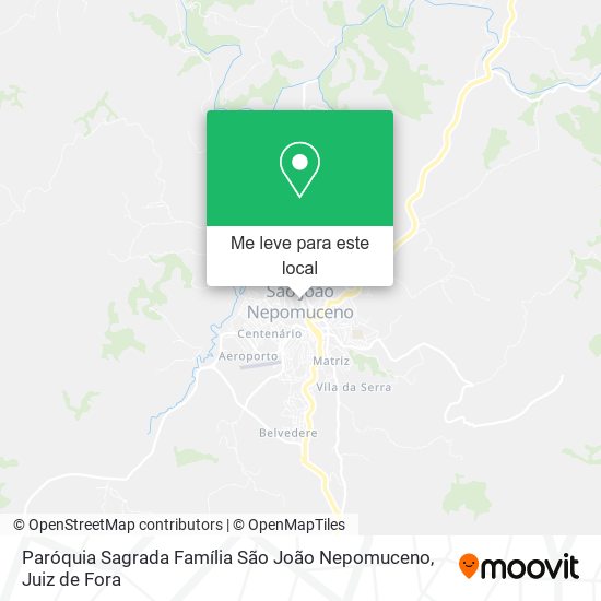 Paróquia Sagrada Família São João Nepomuceno mapa