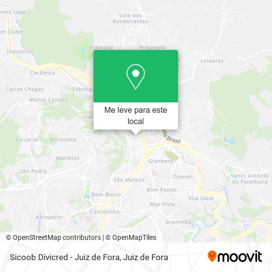 Sicoob Divicred - Juiz de Fora mapa