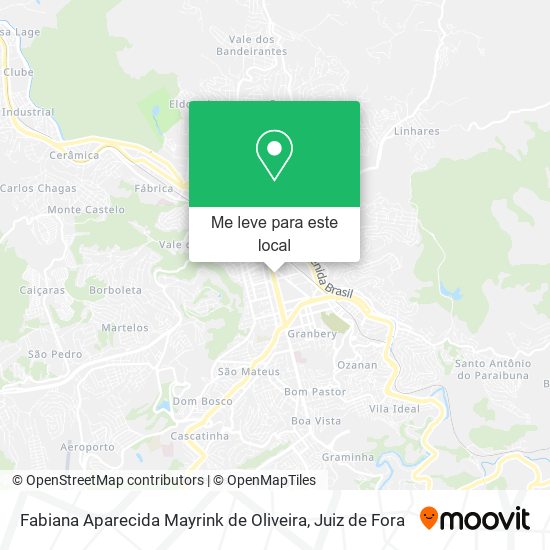 Fabiana Aparecida Mayrink de Oliveira mapa