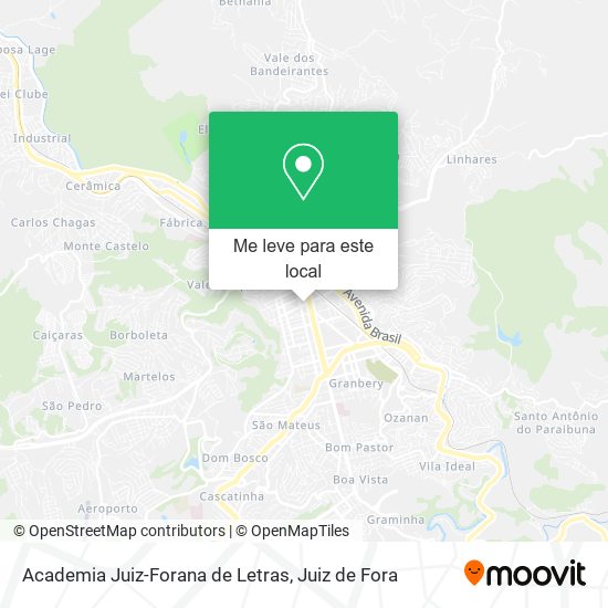 Academia Juiz-Forana de Letras mapa