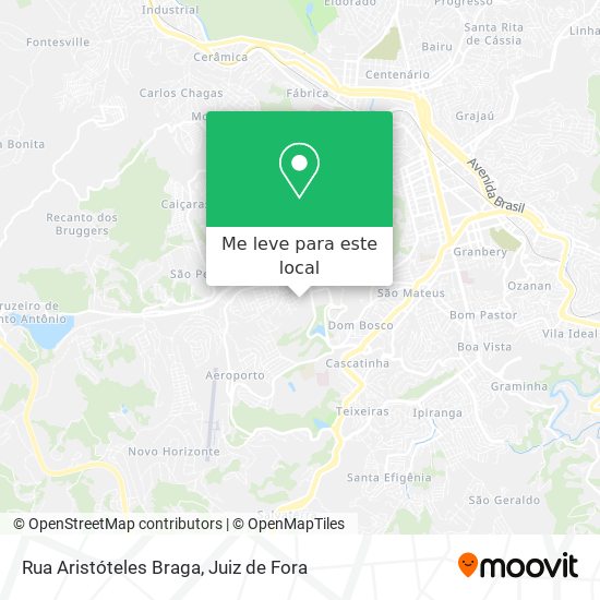 Rua Aristóteles Braga mapa