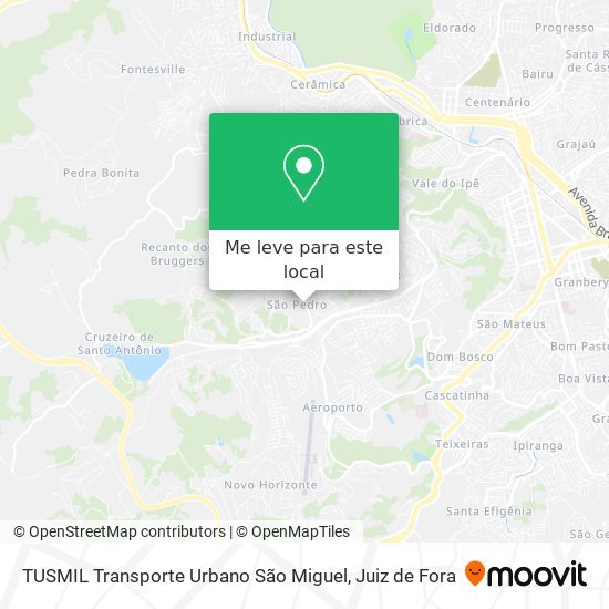TUSMIL Transporte Urbano São Miguel mapa