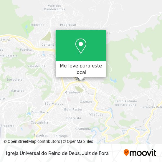 Igreja Universal do Reino de Deus mapa