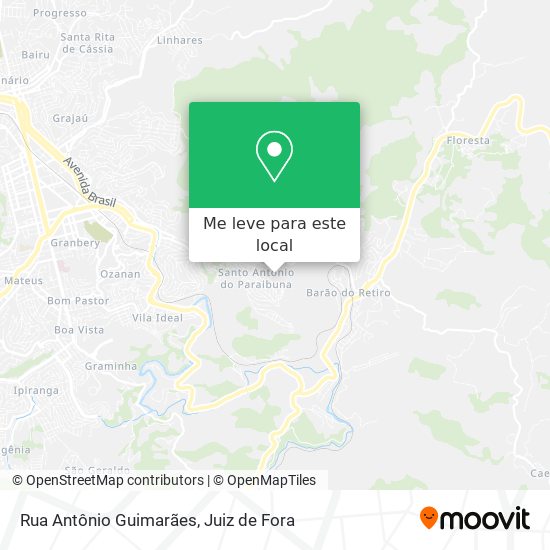 Rua Antônio Guimarães mapa