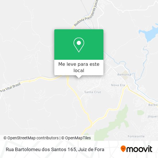 Rua Bartolomeu dos Santos 165 mapa
