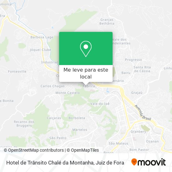 Hotel de Trânsito Chalé da Montanha mapa