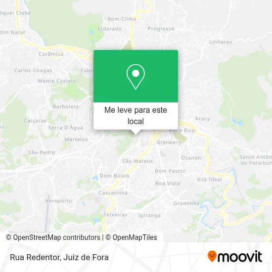 Rua Redentor mapa