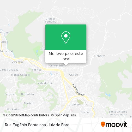 Rua Eugênio Fontainha mapa