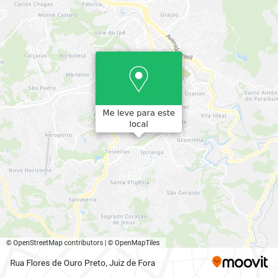Rua Flores de Ouro Preto mapa