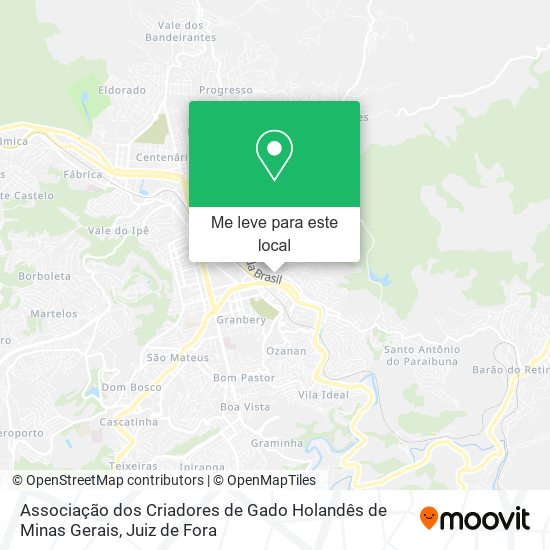 Associação dos Criadores de Gado Holandês de Minas Gerais mapa