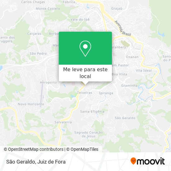 São Geraldo mapa