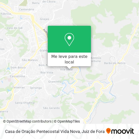 Casa de Oração Pentecostal Vida Nova mapa