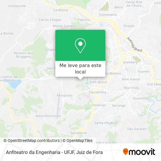 Anfiteatro da Engenharia - UFJF mapa