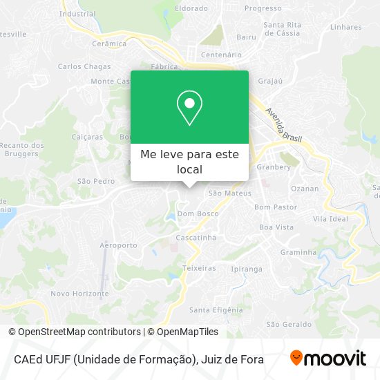 CAEd UFJF (Unidade de Formação) mapa