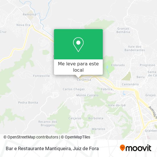 Bar e Restaurante Mantiqueira mapa