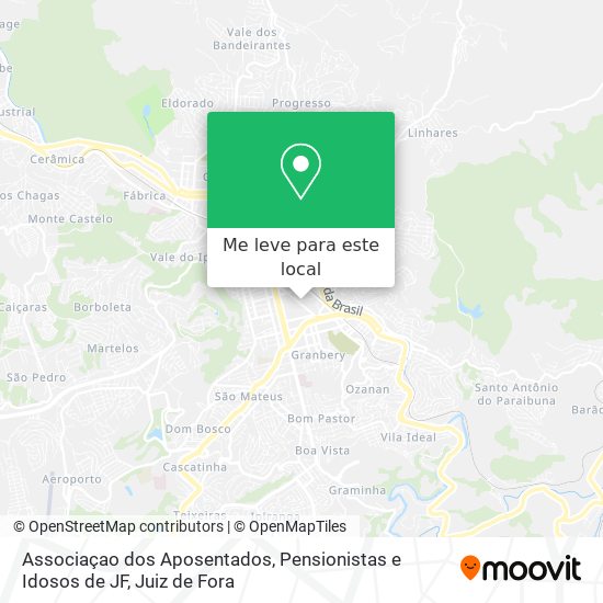 Associaçao dos Aposentados, Pensionistas e Idosos de JF mapa