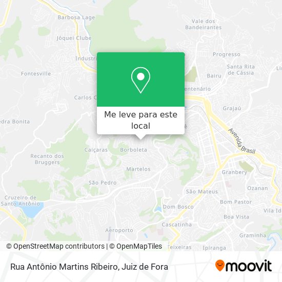 Rua Antônio Martins Ribeiro mapa