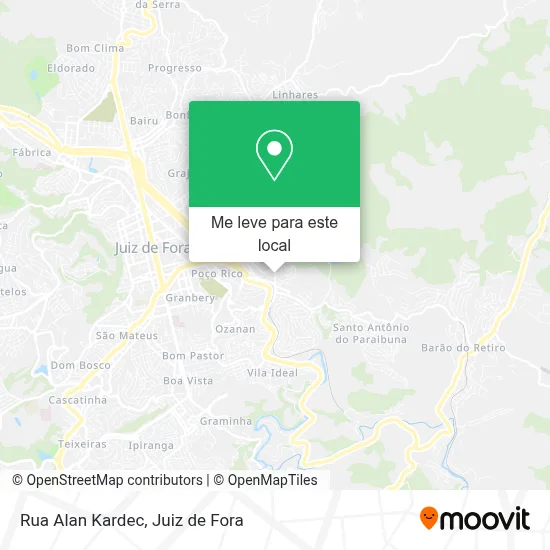 Rua Alan Kardec mapa